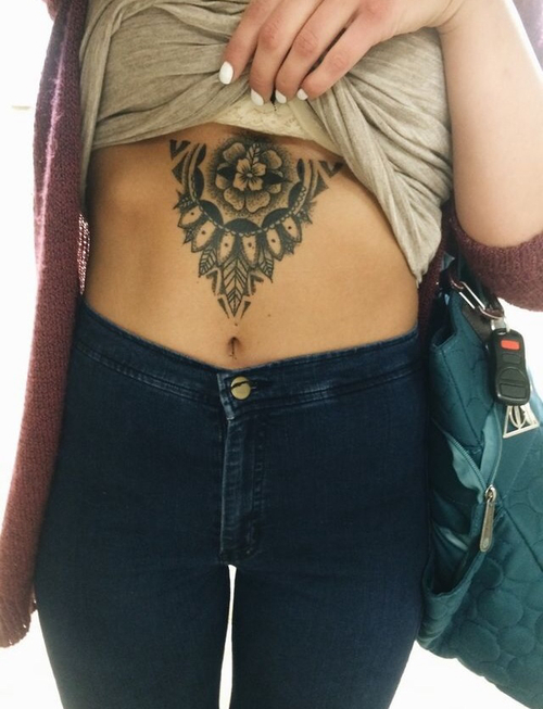 Black Belly Tattoo