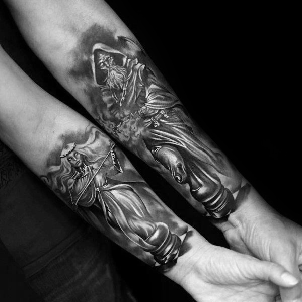 Boy and girl couples tattoos