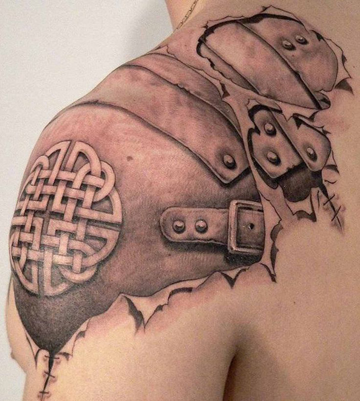 Celtic Circle Shoulder Tattoo