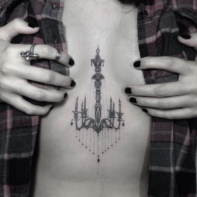 Chandelier Sternum Tattoo Chandelier Sternum Tattoo