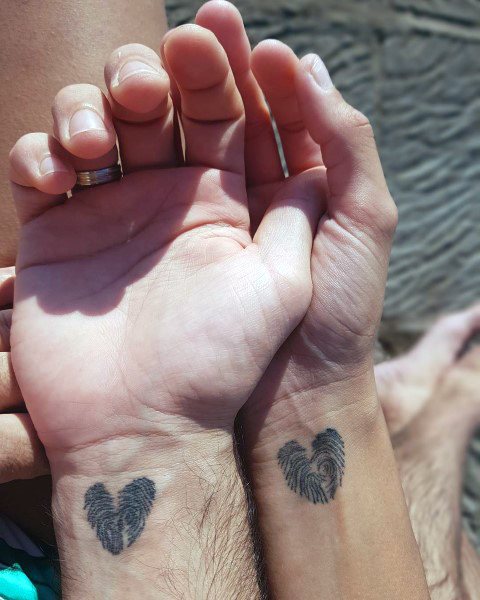 Couples Heart Tattoos