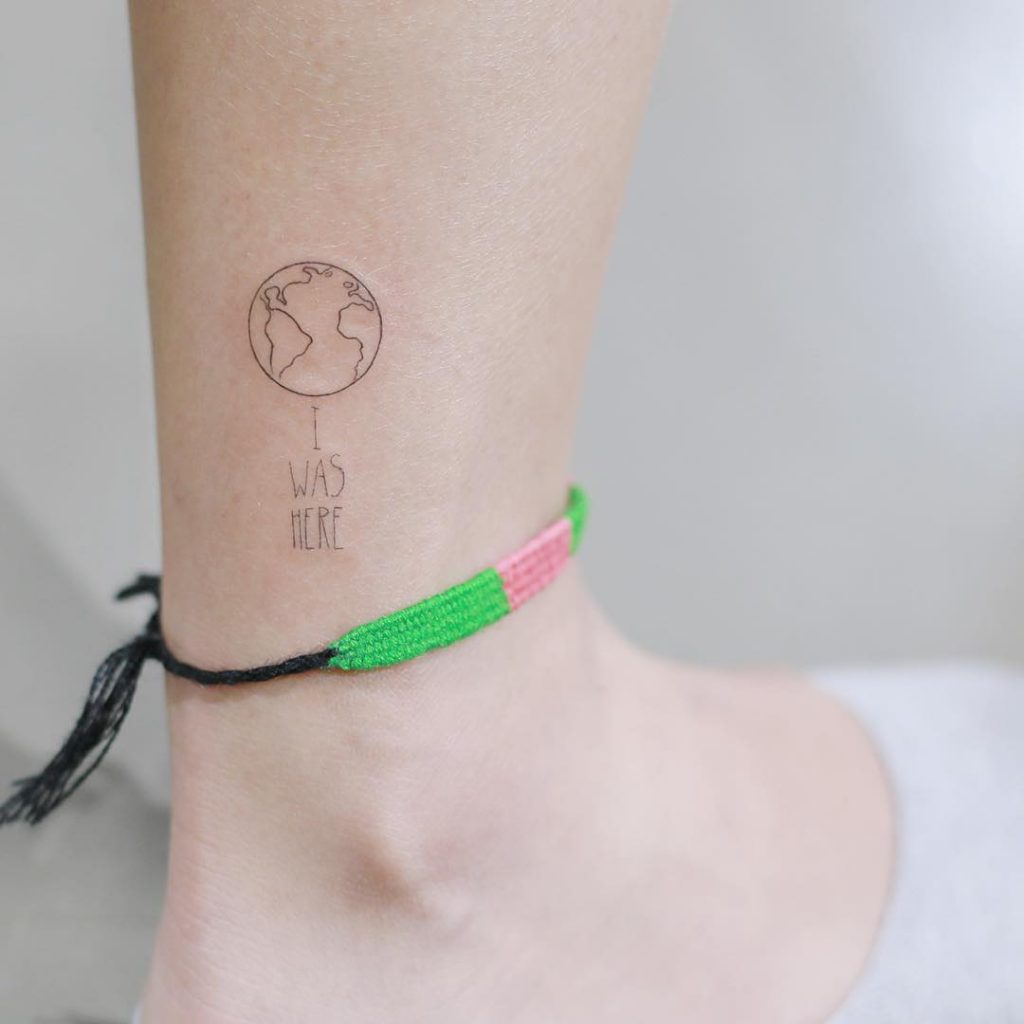 Cute Earth Tattoo