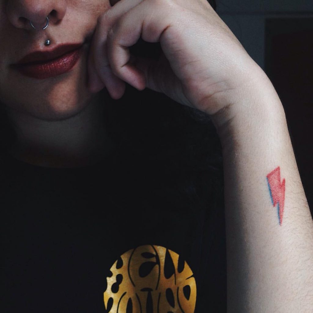 David Bowie Lightning Bolt Tattoo