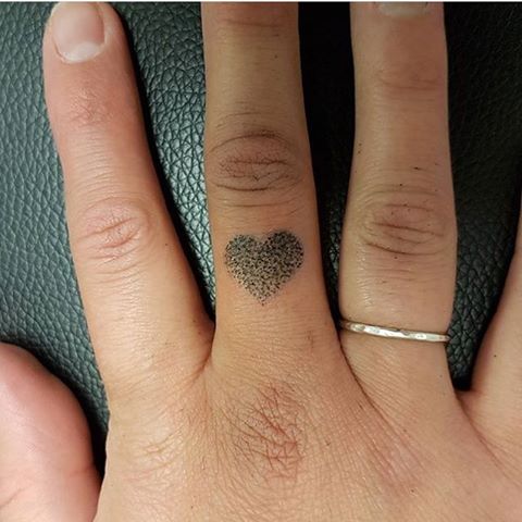 Dot-Work Small Heart Tattoo
