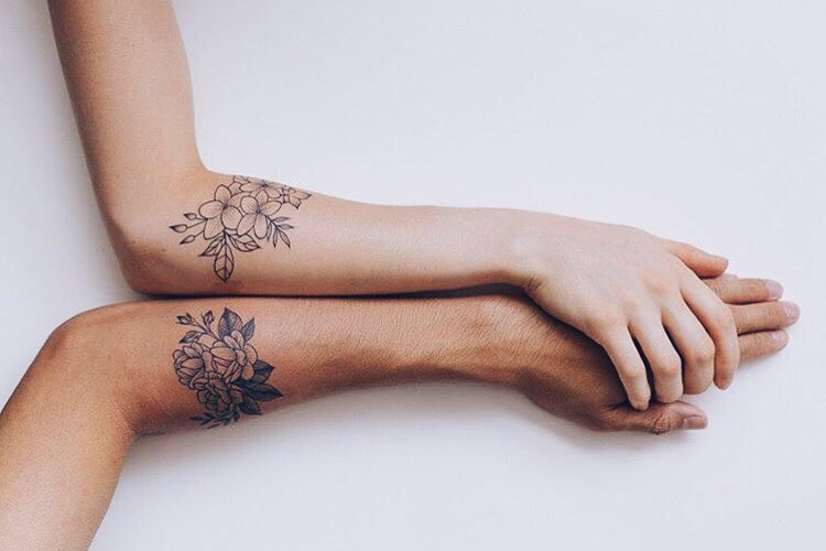 Flower Tattoo For A Couple