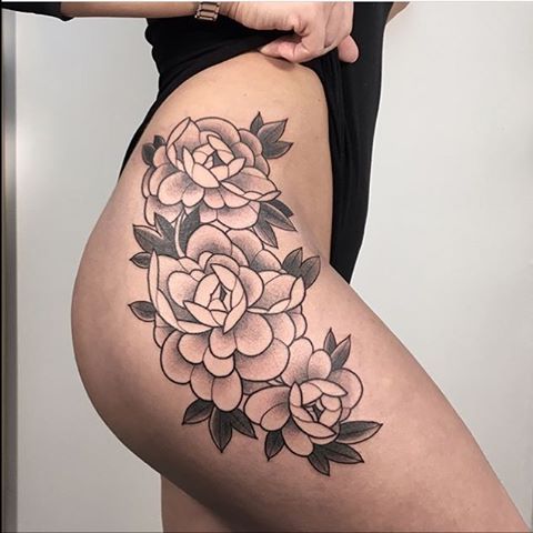 Small illustration rose line work Hon Tattoo  Tattoos Hip tattoo small  Rose tattoo on hip