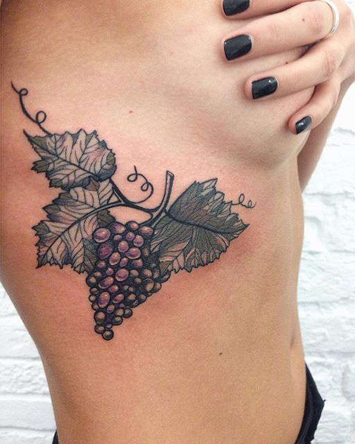 Grapes On A Branch Tattoo