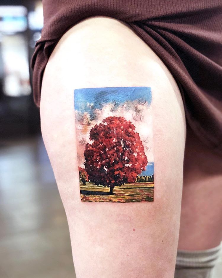 Impressionist Style Painting Tattoo
