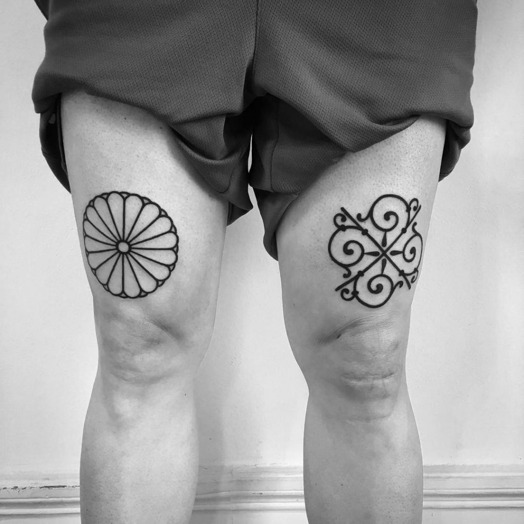 Japanese And Serbian Ornaments Tattoos