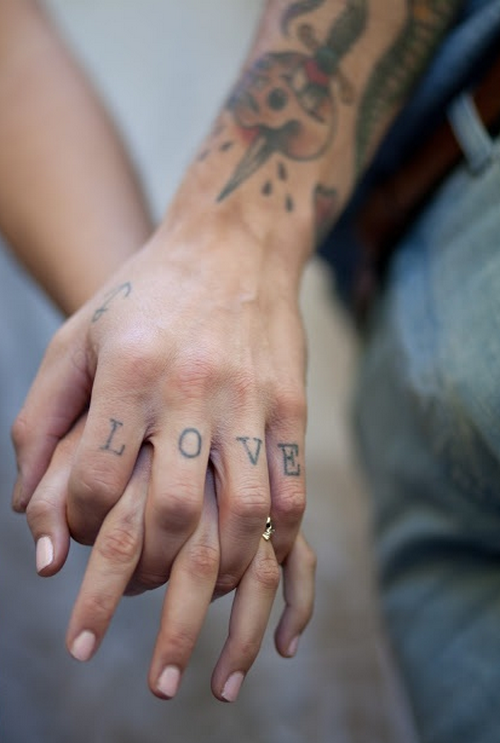 Love Fingers Tattoo