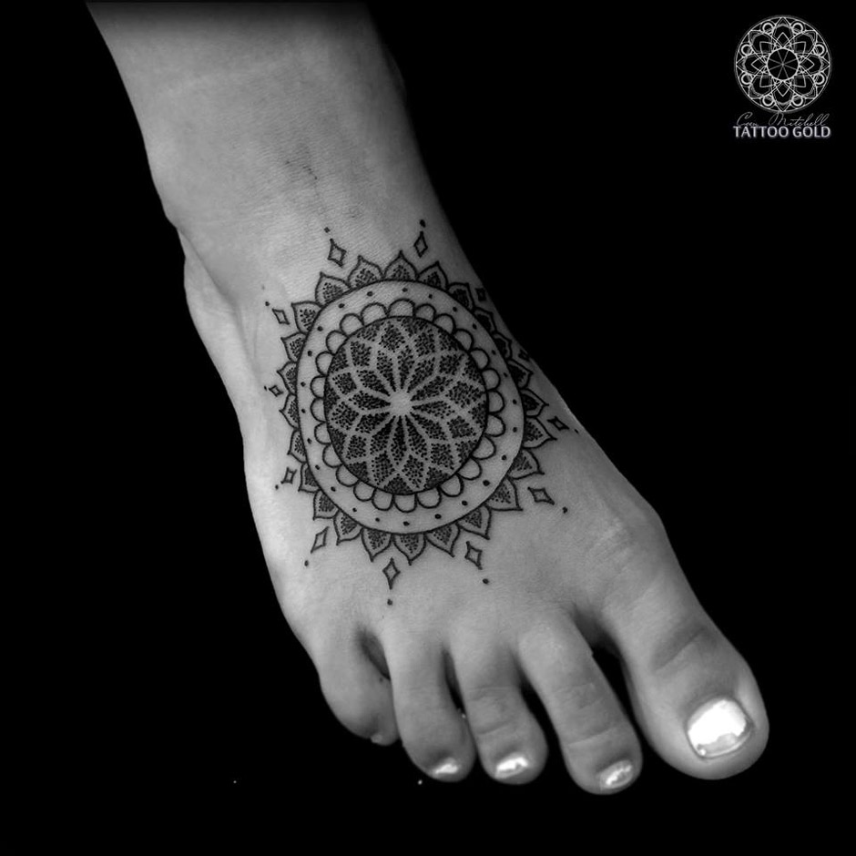 Mandala Foot Tattoo
