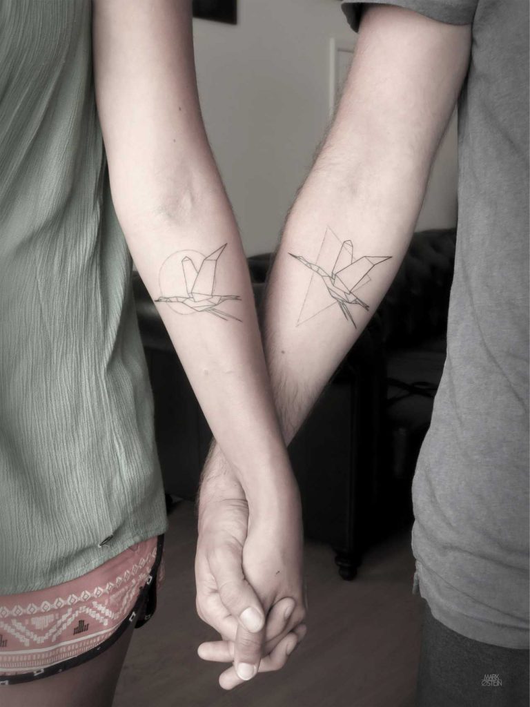Matching Crane Tattoo