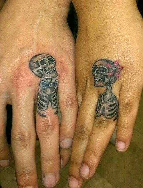 Matching Skeleton Tattoos