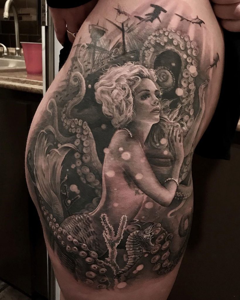 Mermaid & Underwater Scene