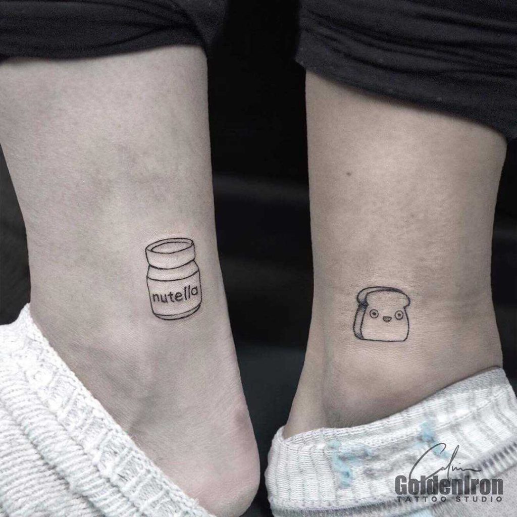 Nutella Jar And Toast Tattoo