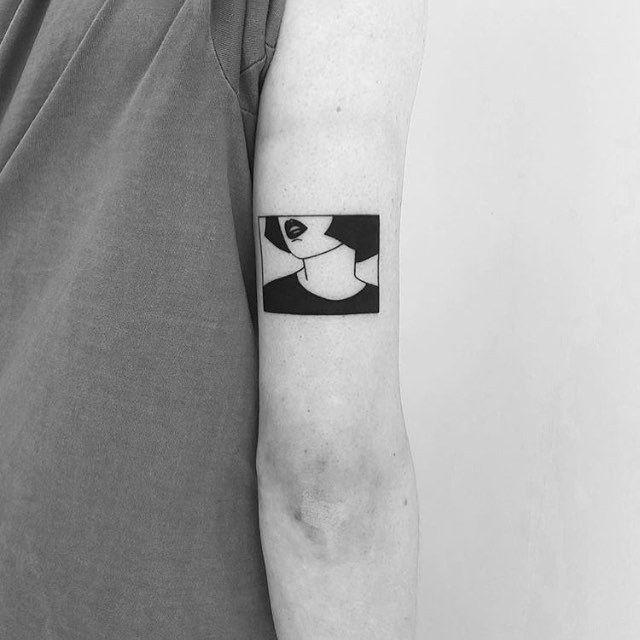 Rectangular Portrait Tattoo
