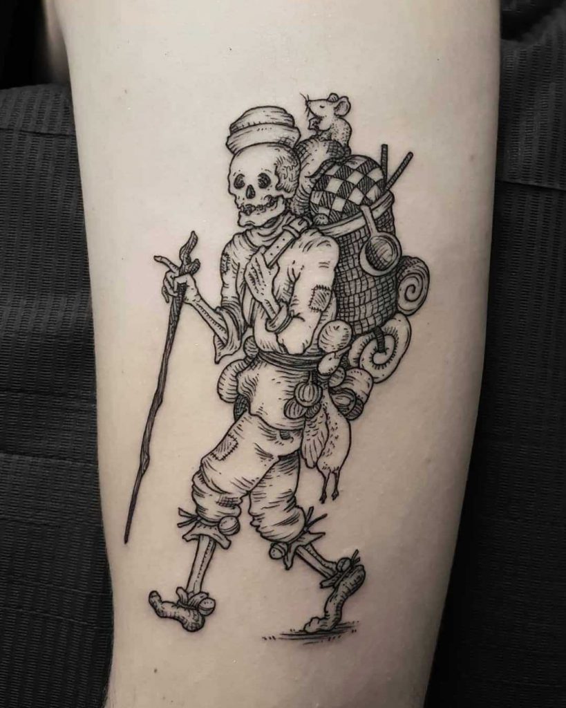Skeleton Traveler Tattoo