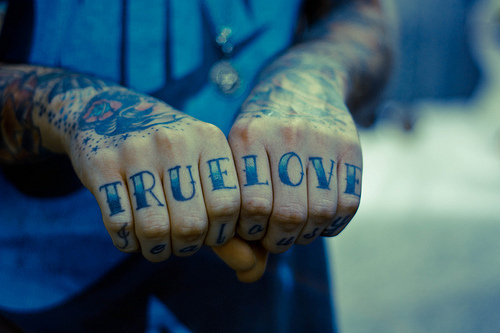 True Love Fingers Tat