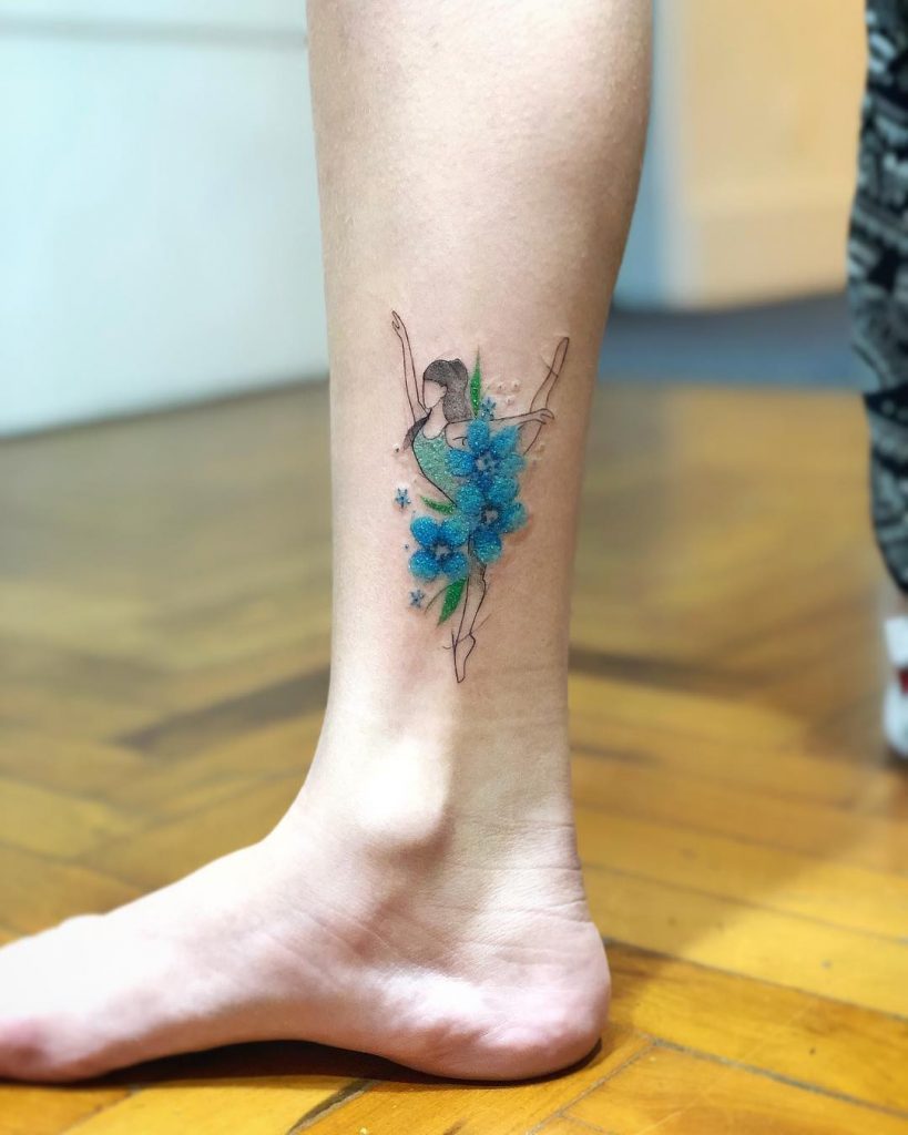 Watercolor Ballerina Tattoo