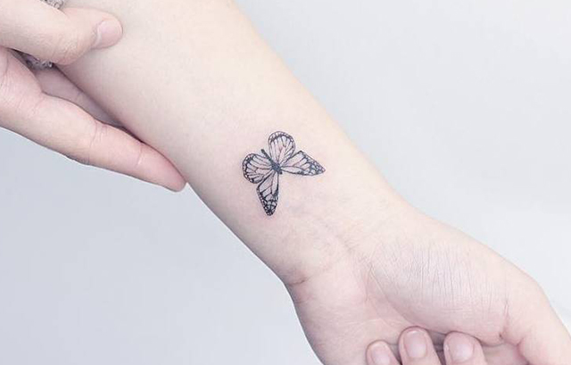 Butterfly tattoo on wrist 2020