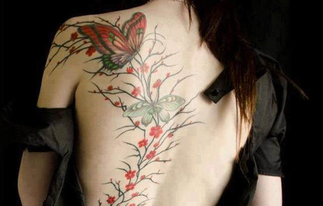 Colorful butterfly tattoo