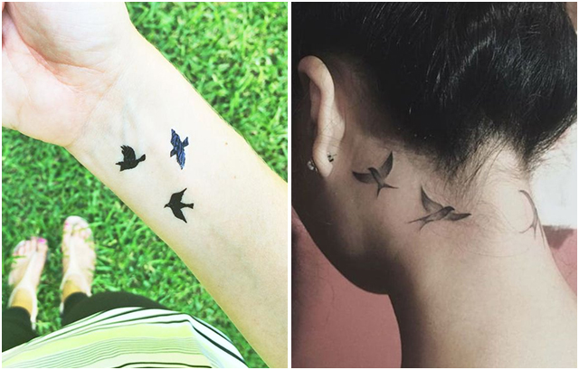 Flying bird tattoo designs