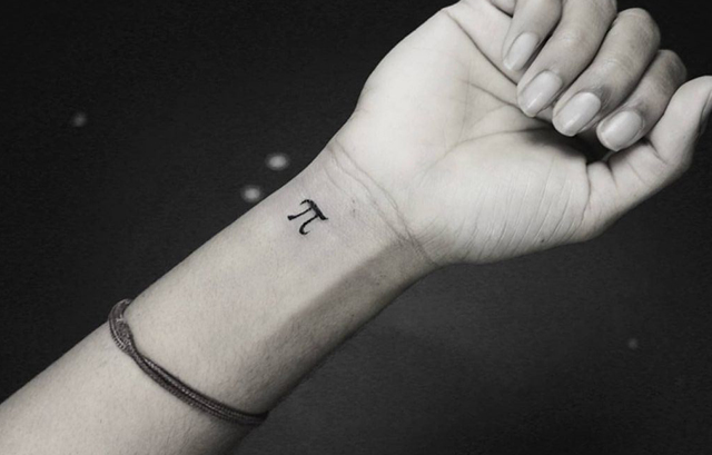 Tiny Pi Tattoo on Your Wrist