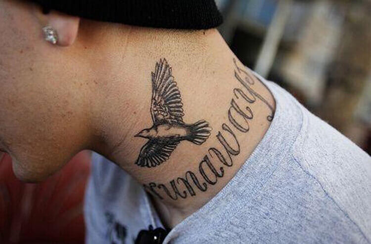 Dove tattoo ideas on Neck