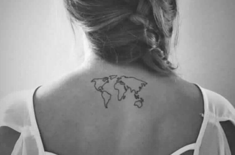 Map Tattoo on Back
