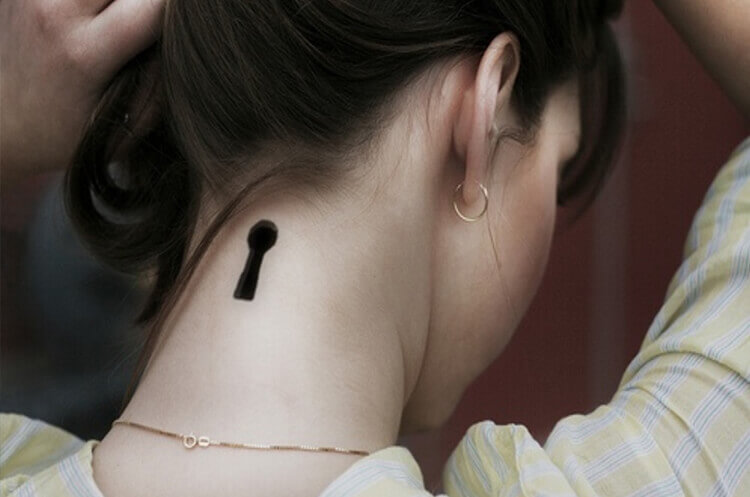 Keyhole Tattoo ideas on nape