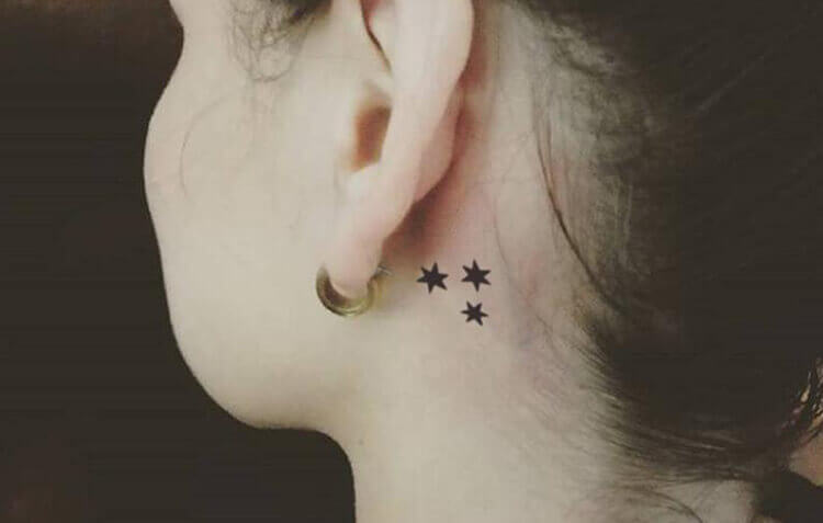star tattoo ideas on neck