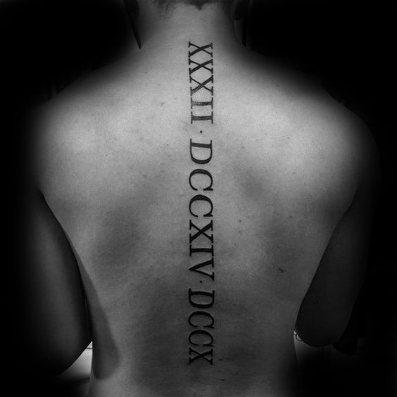 roman number tattoo