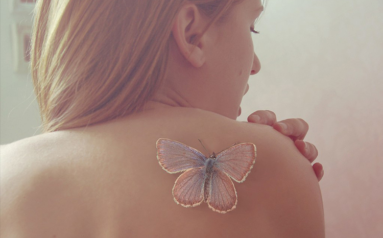 White Butterfly tattoo