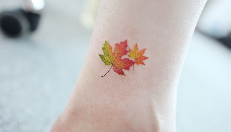 Leaf tattoo ideas 2020 for girls