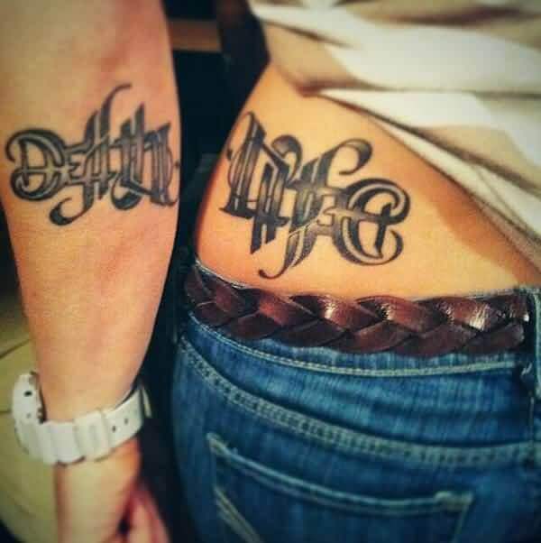 40 Ultimate Ambigram Tattoo Ideas Mirrored Tattoo Designs