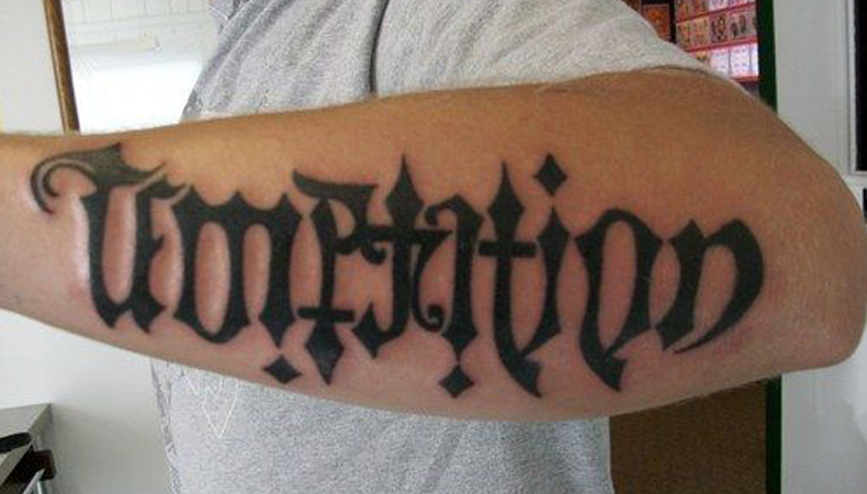 TEMPTATION on your forearm