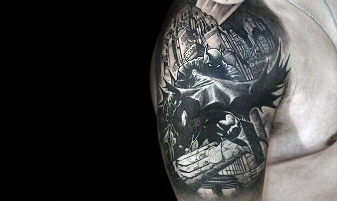 50 Batman Symbol Tattoo Designs [2024 Inspiration Guide] | Batman symbol  tattoos, Batman tattoo, Batman logo tattoo