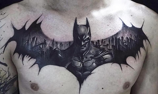Batman Logo with Batman Face 