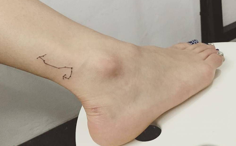 Constellation on your Ankle tattoo