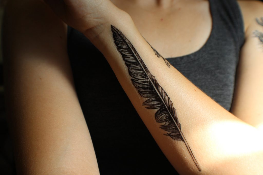 Crow feather Tattoo
