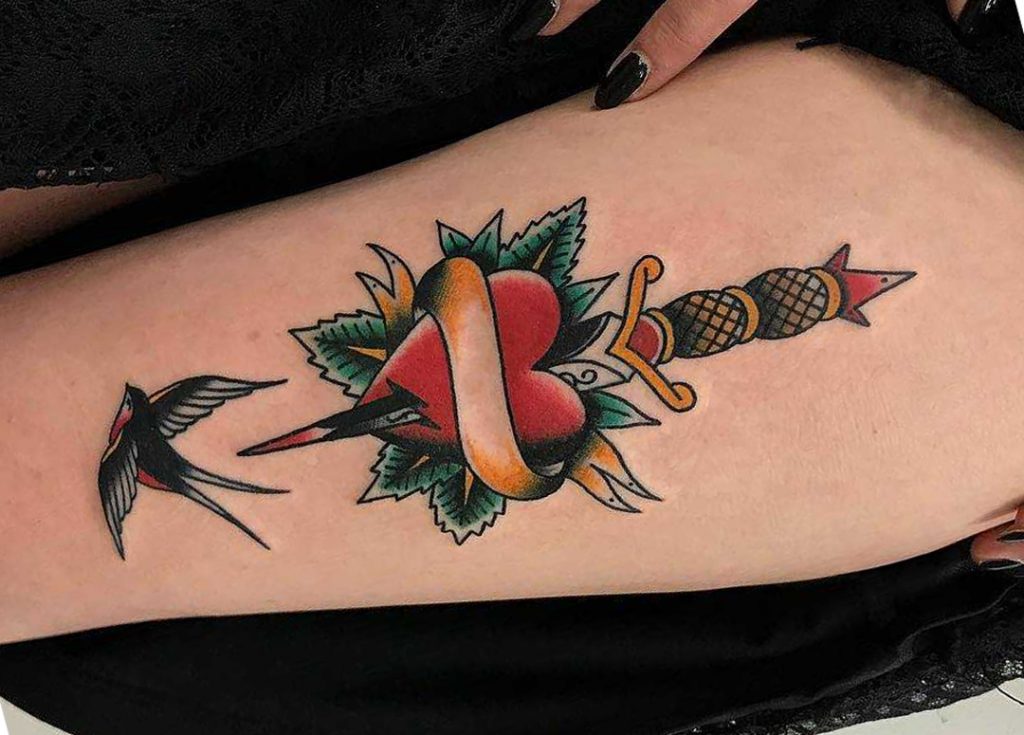 Dagger Heart Tattoo