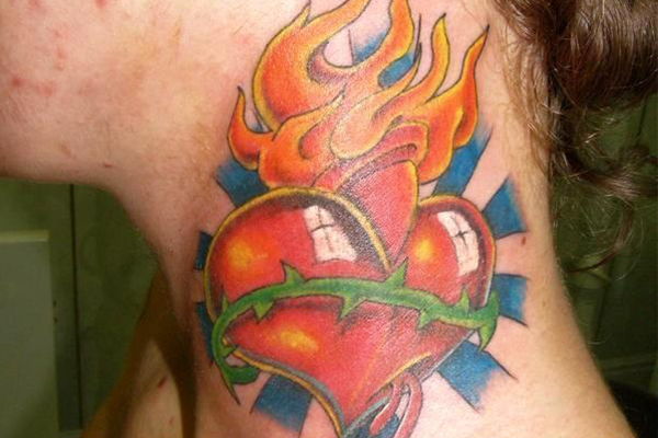 Fiery Heart tattoo