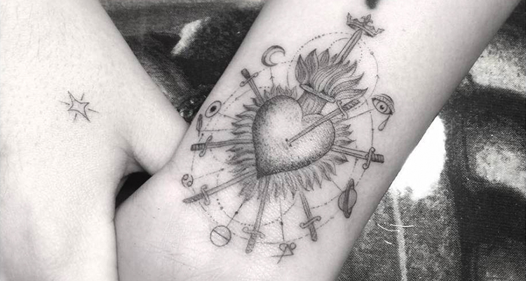 Flaming Heart Tattoo