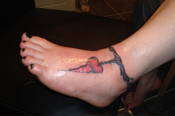 Hanging Heart Tattoo