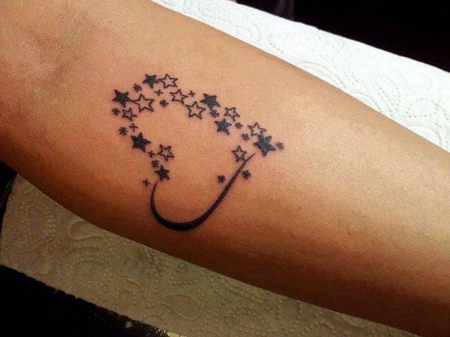 Heart tattoo Filled with Star