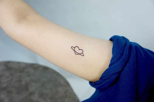 Small Heart Tattoo in forearm