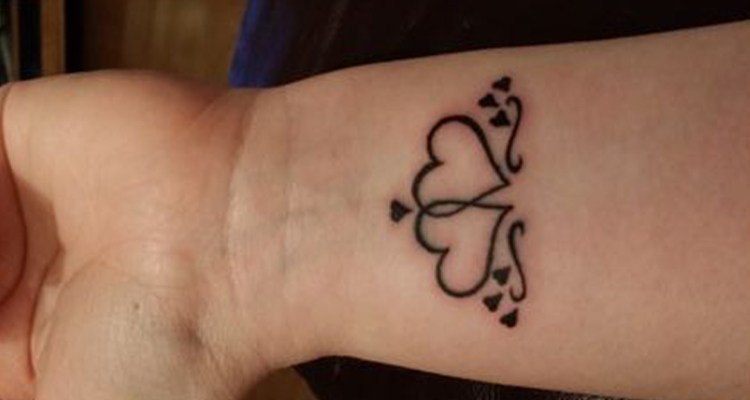 Heart And Infinity Temporary Tattoo Set of 3  Small Tattoos