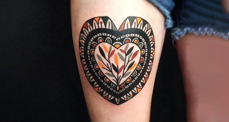 Mandala Heart Tattoo