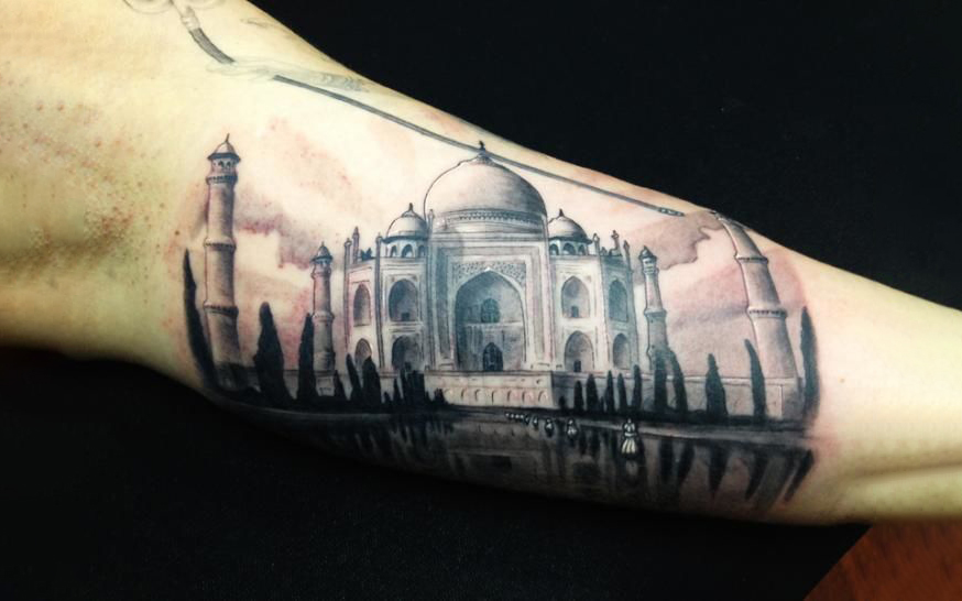 Mughal Architecture Style Tattoo