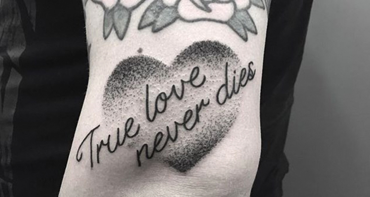 Quote Heart Tattoo